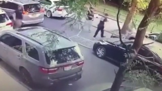 Thief on scooter dies after cop throws cooler at him