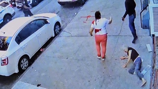 Guy pushes grandma out of window