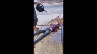 brutal beaten