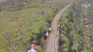 Russian drones attacking Ukraine soldiers