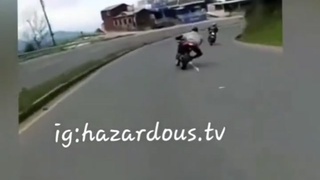 Bike rider kiss car out side