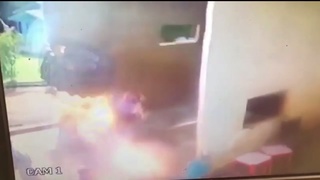 Boom down goes blue shirt