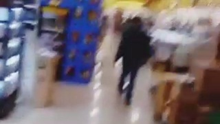Mad Man Trashes Supermarket