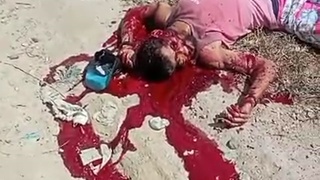 Horrible triple homicide scene