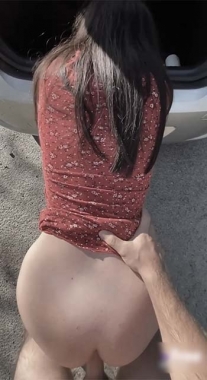 Whore Gets Fucked By The Car
