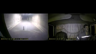 Truck driver destroying cars
