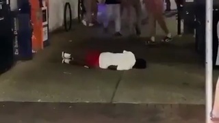White Man Knocks out Black Man