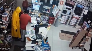 Guy robs store then kills innocent bystander