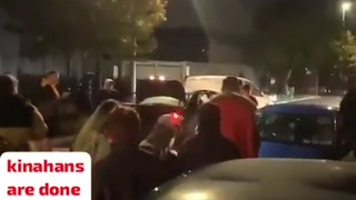 Gangster hit by car and beat down
