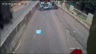 Couple crushed between two buses