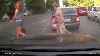 Woman gets busted jaywalking