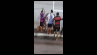 thief brutally beaten outside bar