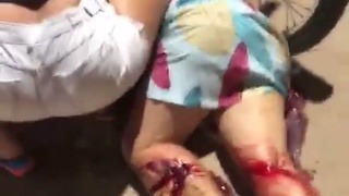 lady run over leaving church