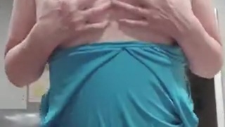 Big Tits Mom Cums on Dildo