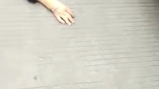 poor lady was crushed under a truck wheel