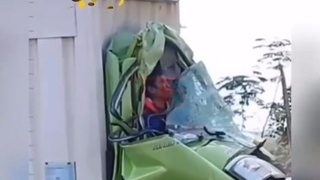 Lucky man safe after brutal Accident