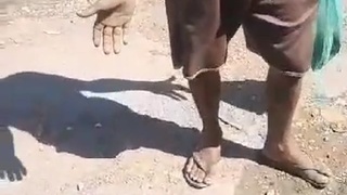 Thief shot in hand and ass