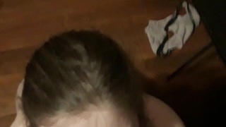 1st time Cum facial freak out