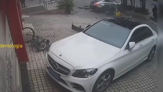 cyclist is hit at high speed