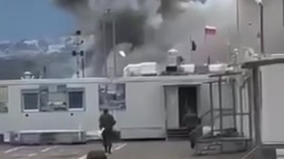 Azerbaijani Army attack the ammunition depot