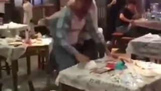 Bloody Brawl between Asian Men after one smashes their face in with a glass bottle
