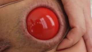 Red button inside her