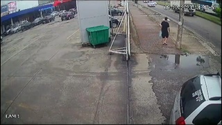 cyclist is hit at high speed