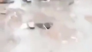 Drunk crossing the road