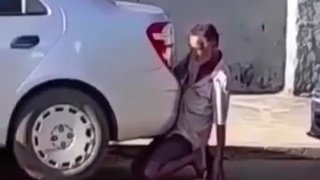 hes just checking the oil im sure