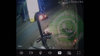 biker crashes at high speed