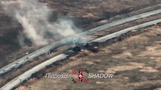 Precise strike on rusian heavy self propelled mortar 2C4 Tyulpan near Donetsk