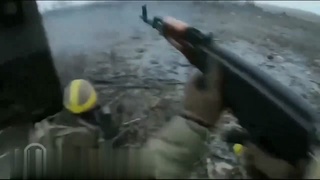 Ukraine solider gets his foot blown up