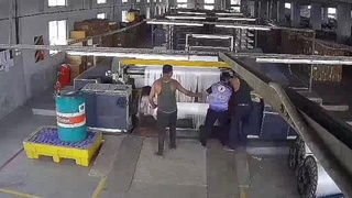 Dude Kept Rollin Rollin Rollin In The Textile Machine