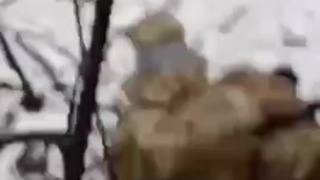 Ukrainian soldiers executing deserters