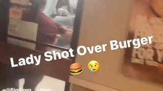 Shot over a burger
