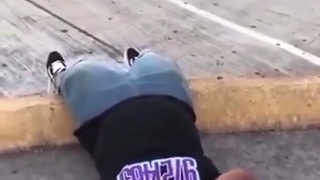Midget getting sucker punched