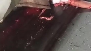 man crushed and has his heart ripped out