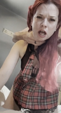 Redhead Choked And Rough Fucked
