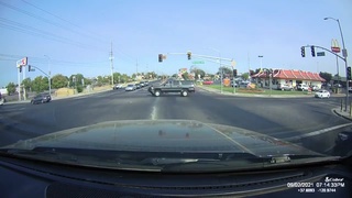 Scooterist Runs Red-Light, Gets Hit