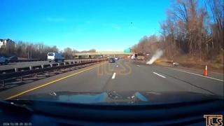 Speeding in Emergency Lane Causes Emergency