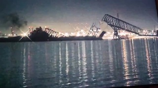 Key bridge in Baltimore hit by container ship and collapses
