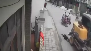 granny splattered by Excavator