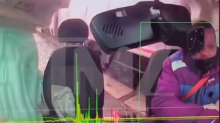 Speeding Train Splits Driver's Car 3/4