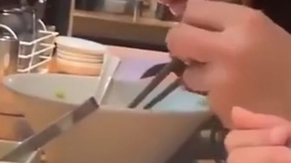 Enjoying noodles..
