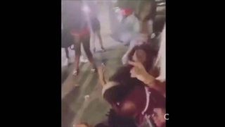 Naked girl takes a beating