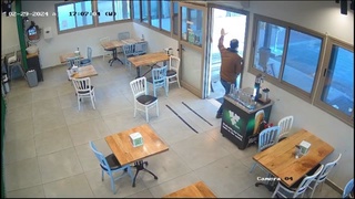 PALESTINIAN ELIMINATED AFTER KILLING TWO AT GAS STATION (CCTV FOOTAGE)