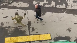 Brave Ukrainian fights the draft