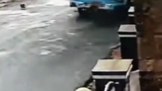Girl scooty bus crash