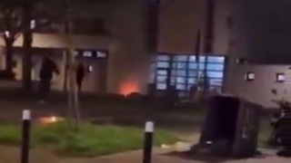 MUSLIM INVADERS LOB MOLOTOV COCKTAILS AT A POLICE STATION