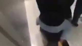 WHITE WOMAN JUST WANTED TO GO TO THE BATHROOM